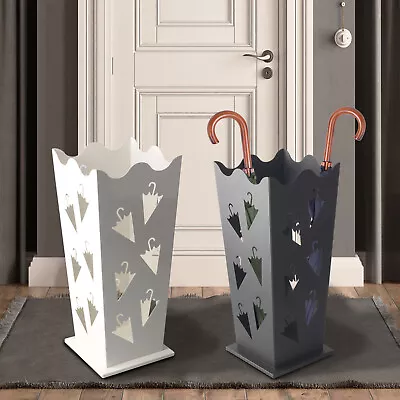 Umbrella Holder Stand Metal Home Storage Rack Walking Stick Rain Water Drip Tray • £24.99