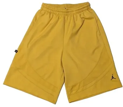 Men's Vintage Air Jordan Y2K Long Polyester Shorts [Yellow - Medium] • $29.95