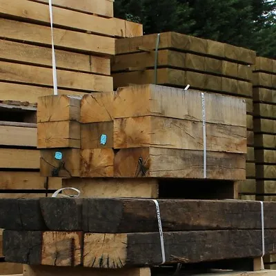 Pallet Of Untreated Oak Railway Sleepers - 225mm X 125mm - Free Delivery • £431.99