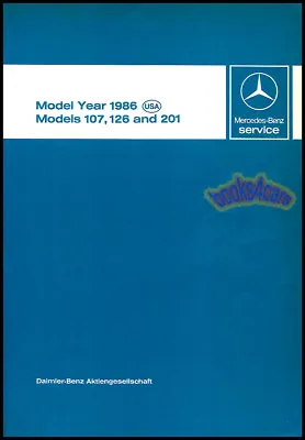 Mercedes 1986 Service Repair Book Shop Manual 560sl 300d 560sel 190 300td 560sec • $59.95