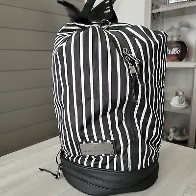 Stella McCartney Adidas Gym Sack Athleisure Backpack Striped Black White NWOT • $109