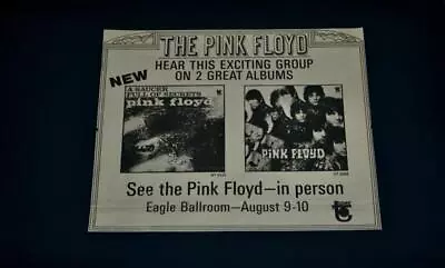 $14.99 • Buy Pink Floyd 1968 Eagles Ballroom Seattle  August 9 - 10 Promotional Concert Ad