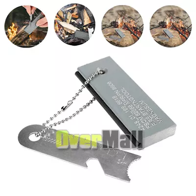 Magnesium Block Flint Fire Starter Striker Firestarter Lighter Survival Army NEW • $8.93