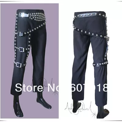 MJ Michael Jackson BAD JAM Leg Belt Punk Rivet Metal For Performance Show • $99.99