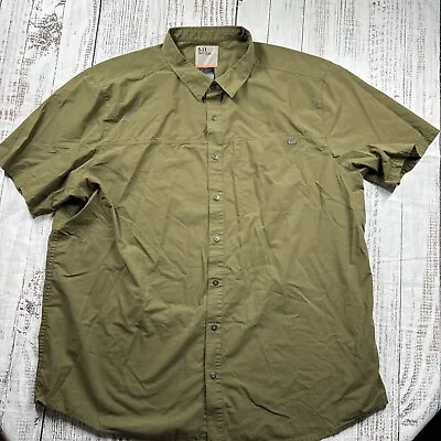 5.11 Tactical Shirt Men's Button Short Sleeve Size 2xl Green • $18.74