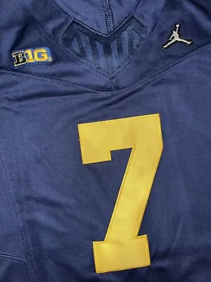 Diamond Playoff Donovan Edwards Blue Jersey Michigan Wolverines Rose Bowl 7 • $86.90