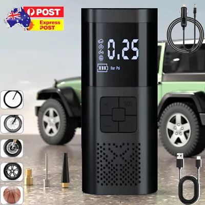 Auto-off USB Bike Pump Tire Inflator Cordless Air Pump Car Tyres Compressor  • $26.99