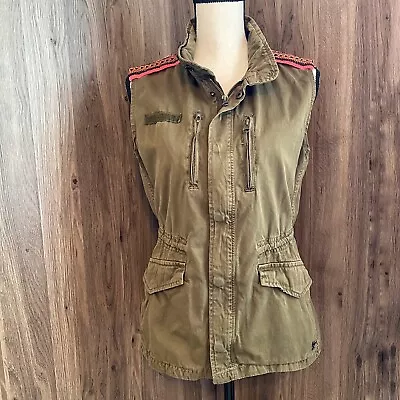 Maison Scotch Military Green Utility Vest Size 1 • $85