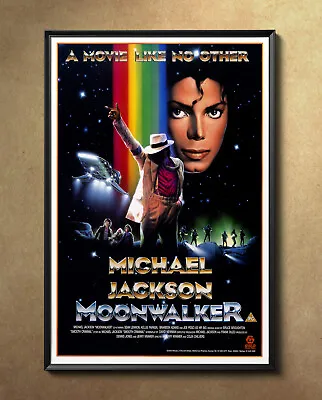 Moonwalker Michael Jackson 1988 Movie Poster 24 X36  Borderless Glossy 8834 • $17.98