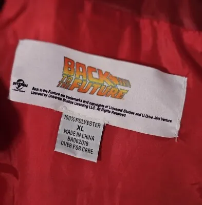 Back To The Future Marty McFly Red Puffer Vest Universal Studios Youth Size XL • $69.59