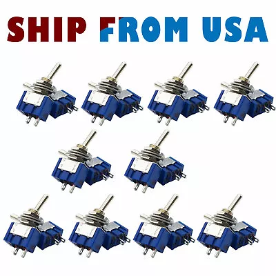 20pcs MTS-101 2 Position Mini Toggle Switch 2 Pin SPST ON-OFF 6A 250VAC US Stock • $10.39