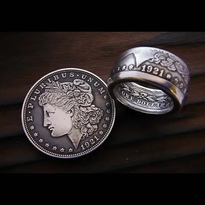 Custom-Made Morgan Silver Dollar Morgan Coin Ring - Size 8 To 15 - 90% Silver  • $117