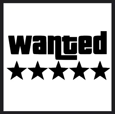 GTA Wanted Stars Decal Car Auto Window Computer Funny Vehicle Sticker Decal • $5.99