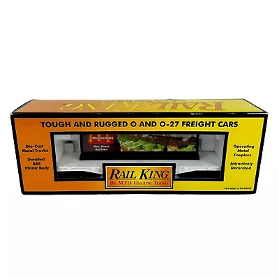 Rail King MTH Trains McDonald's Flat Car W/ Billboard Main Street RailTown • $49.99