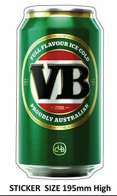 VB Beer Can  Sticker  Bar Fridge Car Sticker Bumper Sticker • $4.95