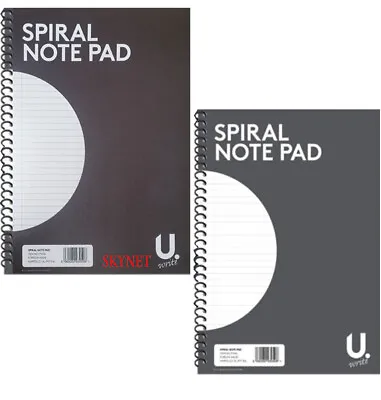 £2.49 • Buy A4 A5 A6 A7 Notebook Spiral Bound Notepad Lined Ruled Office Jotter Pad Shopping