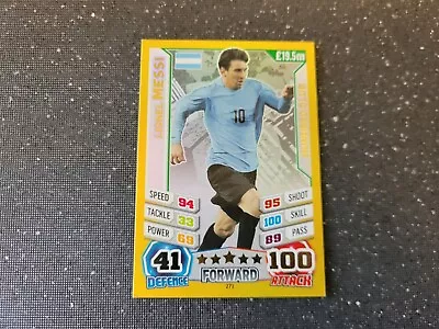 Match Attax World Cup 2014 No 271 Lionel Messi Hundred 100 Club N/mint • £5.95