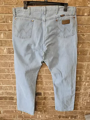 Wrangler Cowboy Cut Original Fit Bleach Jeans 13MWZGH Mens 42x32 • $28