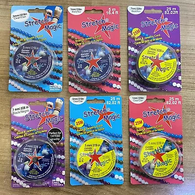£5.49 • Buy Stretch Magic BLACK/CLEAR Elastic Beading Thread Cord~All Sizes~Jewellery,Crafts