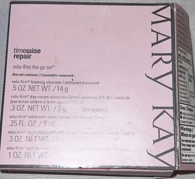 Mary Kay Timewise Repair Volu-firm The Go Set TRAVEL 5 PIECE SET New In Box • $43