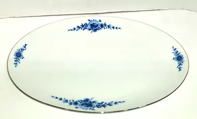 $19.99 • Buy Eschenbach China Bavaria Porcelain Danish Blue Platinum Oval Bread Plate Vtg