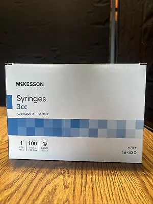 McKesson Syringes 3cc Luer Lock 16-S3C Box Of 100 • $60