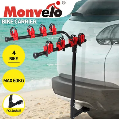 Monvelo Bike Rack Bicycle Carrier Car SUV Tow Bar Hitch Mount Foldable 2/3/4 • $59.99