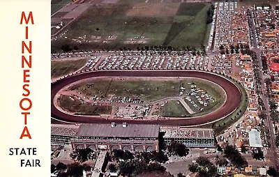 1964 Minnesota State Fair Aerial View Race Track Grandstand Postcard A33 • $10.95