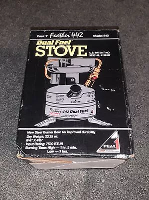 Vintage Coleman Peak 1 Feather Model 442 Dual Fuel Camping Stove Coleman • $69