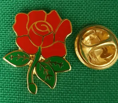 English Red Rose Lancashire Lapel Pin Badge FREE P&P • £3.99