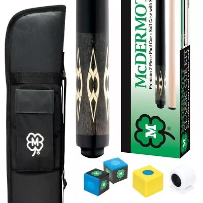 Mcdermott KIT4 Classic Grey Stain  Pool/Billiard Cue Kit Soft Case/Chalk & More • $99