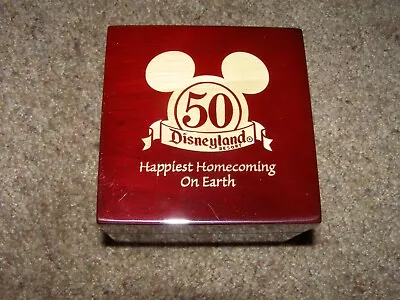 Disneyland 50th Anniversary Castle Disney Watch By Time Works - (New Wood Box) • $29.99