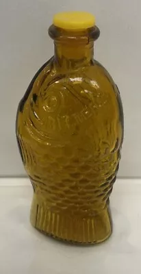 Wheaton Fisch's Bitters Fish Shaped 3  Amber Glass Bottle Medical Quackery • $7.99