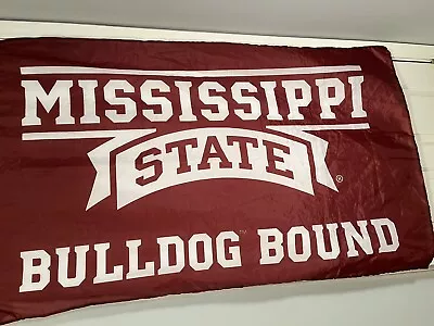 Mississippi State Bulldog Bound Flag Banner Maroon 3 X 5 Feet Metal Grommets • $5