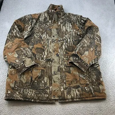 Vintage Duxbak Coat Jacket 2XL Brown Realtree Camo Full Zip Lined Hunting 44103 • $44.99