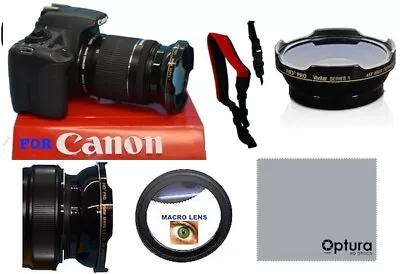 Vivitar Ser1 Pro Wide Angle Lens + Macro For Canon Eos Rebel T5 T6 T7 80d 6d Xt • $62.68
