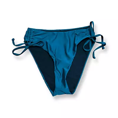 VYB Vicious Young Babes Womens Bikini Swim Bottom Blue Side Cinched S/M New • $15.99
