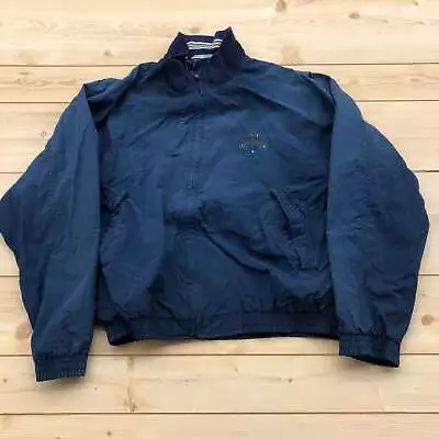 Member's Only Blue Plain Full Zip Long Sleeve 2 Pocket Jacket Adult L • $30