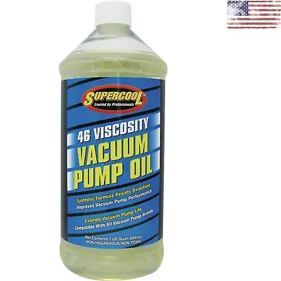 High-Performance Synthetic Vacuum Pump Oil - 32 Oz - Anti-Wear - Lubricity • $34.49