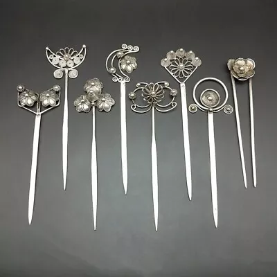 Classical Traditional Exotic Tribal Chinese Handmade Miao Silver Hairpin 1piece • $20