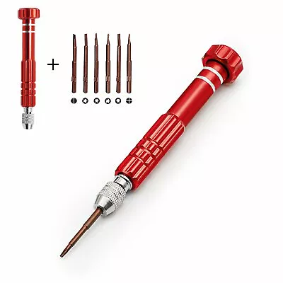 Tools 6 In 1 Screwdriver Electronics Multi-Tool Set With Precision Machines Red • $5.33