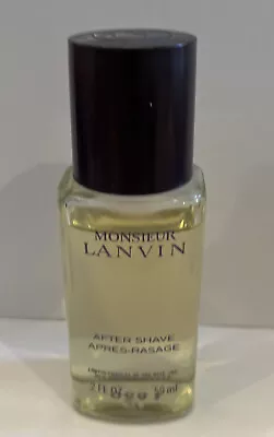 Vintage MONSIEUR LANVIN AFTER SHAVE 2 Oz SPLASH 59ml • $39.99