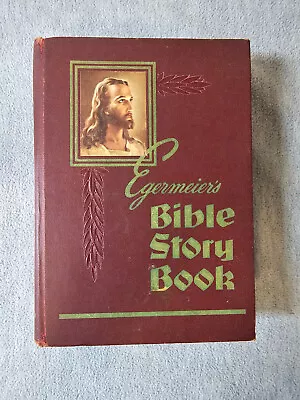 Egermeier's Bible Story Book Color Illustrated Vtg 50s 1955 Deluxe Edition  • $13.49