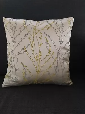 Handmade Cushion Cover 16  X 16 .   Marvel  Chartreuse By Beaumont Textiles • £9.50