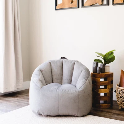 $33.28 • Buy Big Joe Bean Bag Chair, Gray Plush Fabric