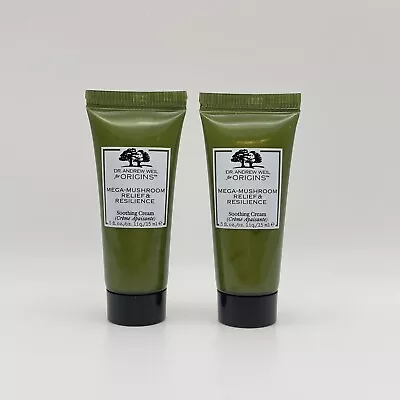 $7.65 • Buy Lot 2 Origins Mega Mushroom Relief Resilience Soothing Cream 15ml .5oz NEW