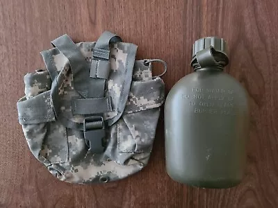 Usgi Molle Ii Acu Canteen General Purpose Pouch & 1qt Canteen Exc • $11.40