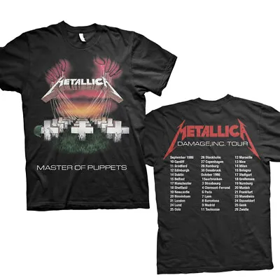 Metallica - Master Of Puppets European Tour 86 - Black T-shirt • $24.99