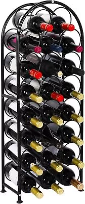 23 Bottles Arched Freestanding Floor Metal Wine Rack Wine Bottle Holders Stands • $26.99