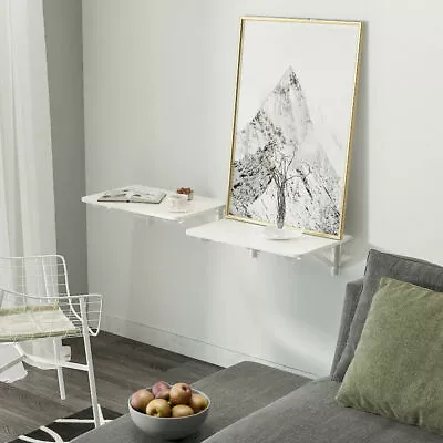 Wall Mounted PC Table Floating Desk W/ Drop Leaf Writing Table For Study Room  • $28.50